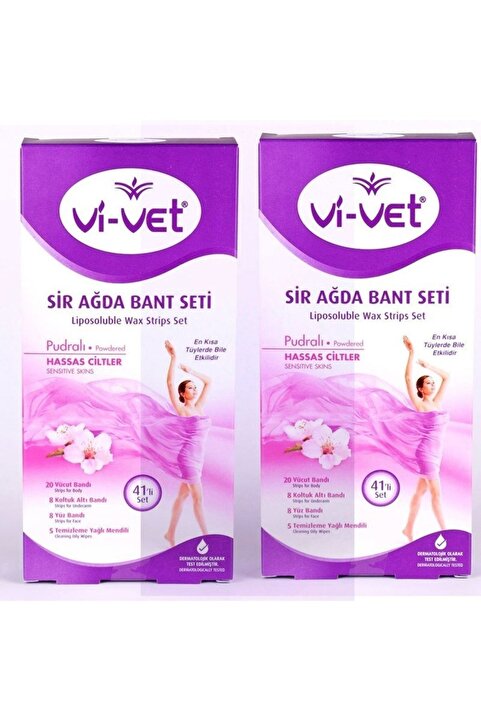 Vi vet Hassas Ciltler Için Sir Ağda Banti 41 Li Set X 2 Kutu
