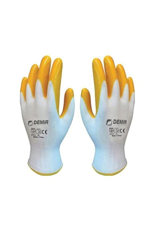 Genel Markalar Safety Sarı Nitril Inşaat Tarım Montaj Iş Eldiveni 12 Çift-no:10