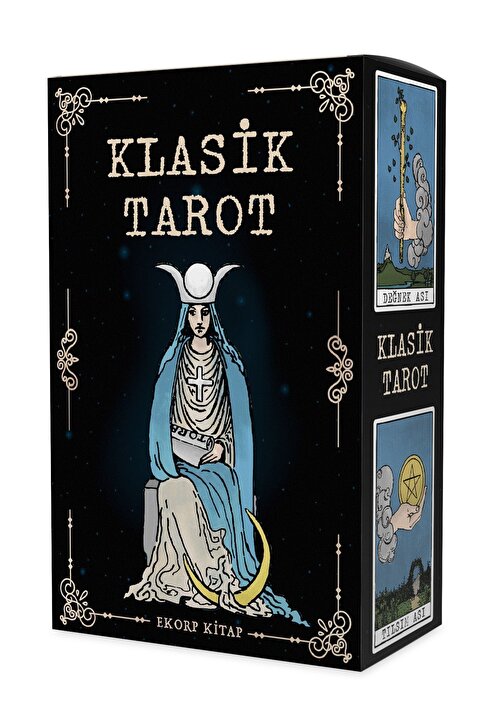 Ekorp Kitap Klasik Tarot Takımı - 78 Kart Ve Rehber Kitap 2021 Orijinal Evrensel Baskı Oval Kenarlar