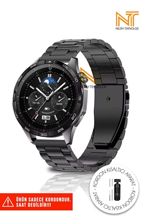 Nezih Case Huawei Watch Gt/gt2/gt2e/gt2 Pro/gt3/gt3 Pro/gt 4/watch 3 / 3 Pro Paslanmaz Çelik Metal Kordon 46mm