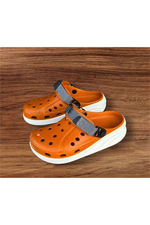 İpek unisex kiremit soft taban bahçe plaj sahil terlik cross