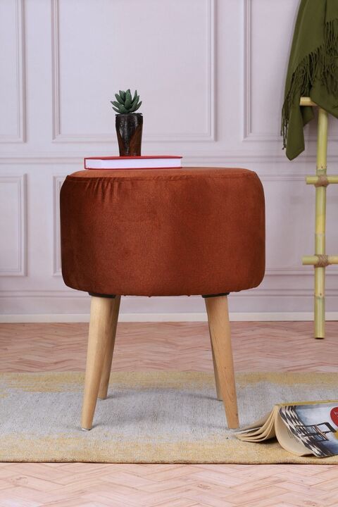 PufyHome Fix Kiremit Gürgen Ayaklı (ceviz) Çok Amaçlı Puf Koltuk