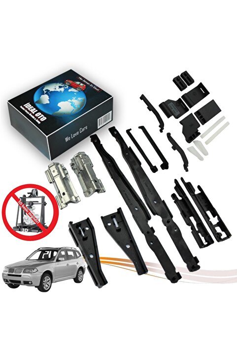 İDEAL OTOMOTİV Bmw X5 E53 / X3 E83 Panaromik Sunroof Açılır Tavan & Sunroof Perde Tamir Seti 22 Parça Ful Set