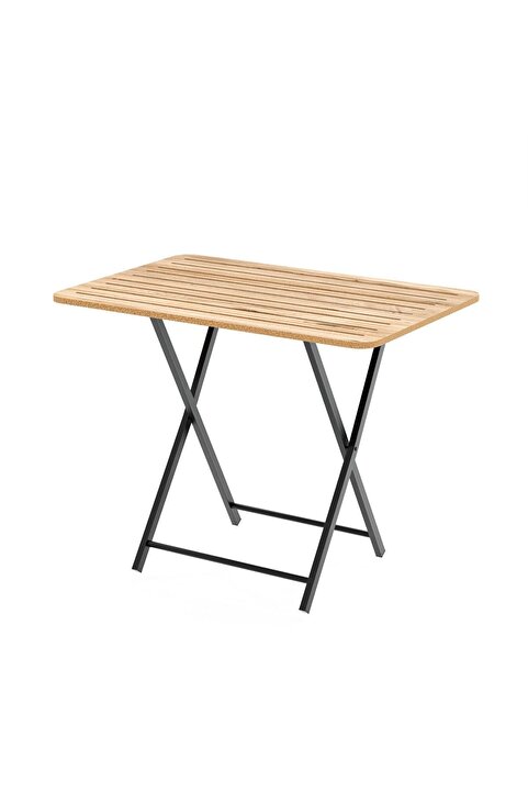 eportatif Katlanır 4 Kişilik Bahçe Masası Bistro Masa 55x90 Çam 1424