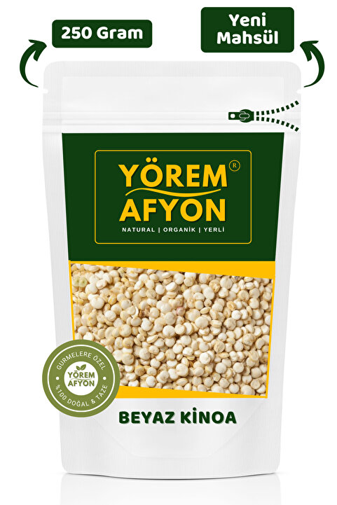 Gülçehre Yörem Afyon Diyetisyen Önerili Glütensiz Yüksek Proteinli Beyaz Kinoa {chenopodium Quinoa} | 250gr.