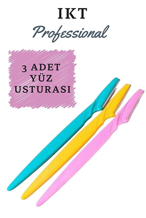 IKT TAYEM Nanopro Professional 3 Adet Yüz Jileti Kaş Usturası