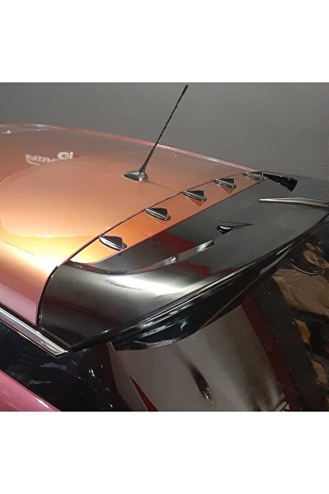 MeyZone Shark Anten Mini Balina Anten Mini Tavan Spoiler Süsü Anten Spoiler Body Kit Siyah