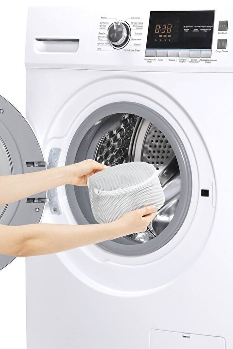 Ocean Home Textile Gri Fermuarlı İç Çamaşır Yıkama Filesi Torbası 20x10