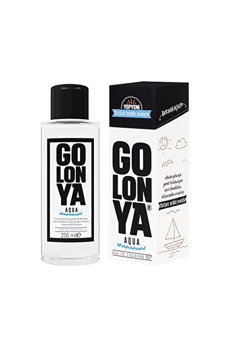 Golonya AQUA Tuzsuz Deniz Kokulu Kolonya 250 ml Cam Şişe