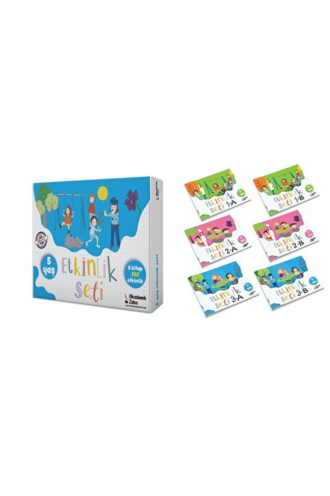 akademik zeka 5 Yaş Etkinlik Seti ( 6 Kitap 202 Etkinlik)