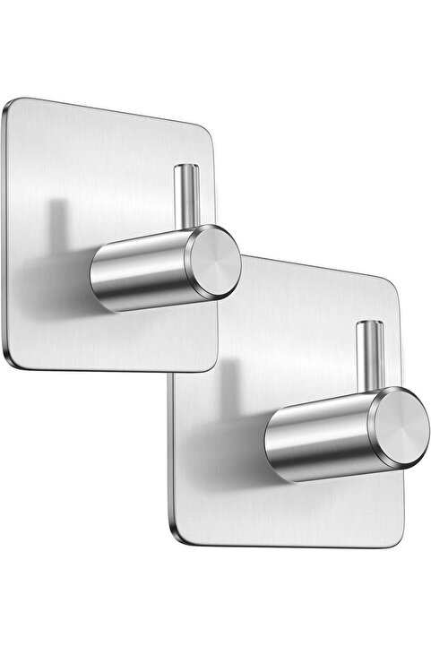 Zift Unique 2 Adet Paslanmaz Çelik Inox Banyo Askısı / Bornoz Askısı / Havlu Askısı / Havluluk /paslanmaz Hooks