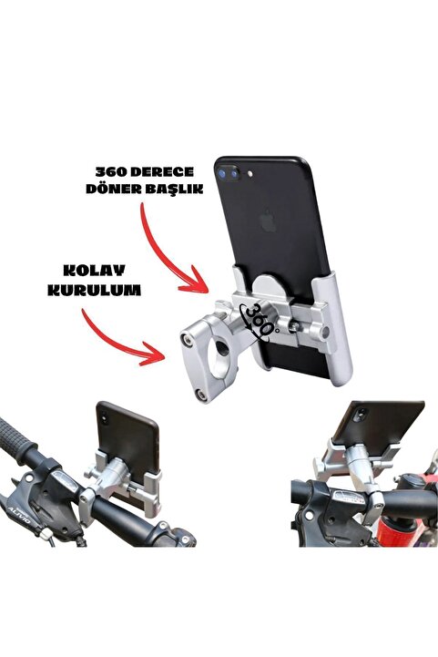 MATECHNO Bisiklet Motorsiklet Scooter ATV Otomatik Tuşlu Motosiklet Gidon Bağlantılı Telefon Tutucu Tutacağı
