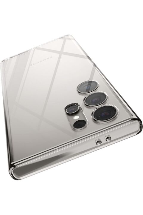 Rivor Samsung Galaxy S24 Ultra Uyumlu Kılıf 3d Kamera Korumalı Süper Şeffaf Esnek Renksiz Silikon Kapak