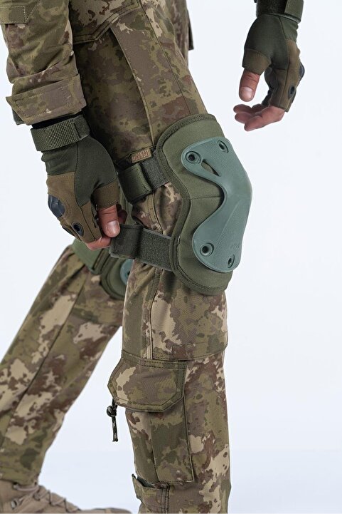 Green Dizlik ve Dirseklik 4'lü takım (Motorsiklet,Askeri, Airsoft, kamp ve doğa sporları)