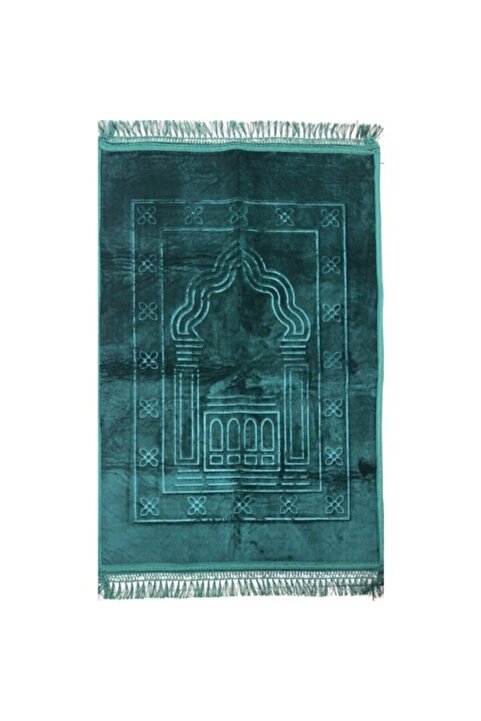 Arifan Hediyelik Hac Dünyası Lüks Kalın Yumuşak Peluş Seccade Kaymaz Taban Özellikli Çantalı 80x120