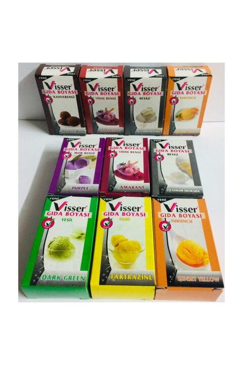 Visser 6 Renk Toz Gıda Boyası Net 9 Gr. G.b