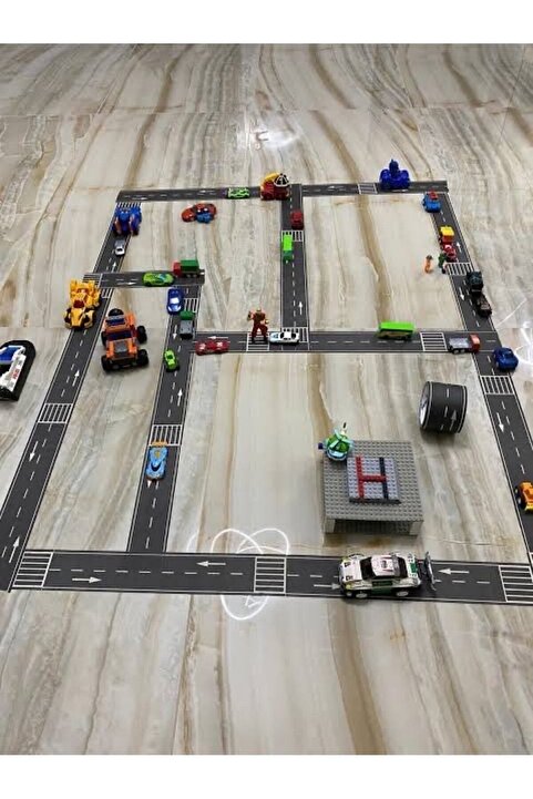 AYSAN ETİKET Otobant Eğitici Ve Yol Yapım Oyun Bandı Şerit Etiketi 7cm 10 Metre