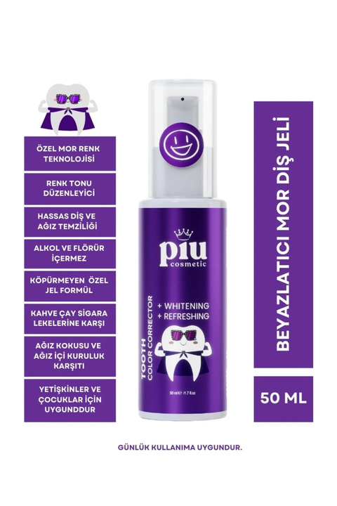 Piu Cosmetic Beyazlatıcı Mor Diş Jeli