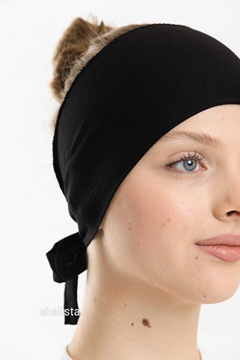 Shalista Sepete 5 ekle 4 öde Bant Bandana SİYAH Likralı Viskon Pamuklu Esnek Bone SİYAH 1 Adet Fiyatıdır