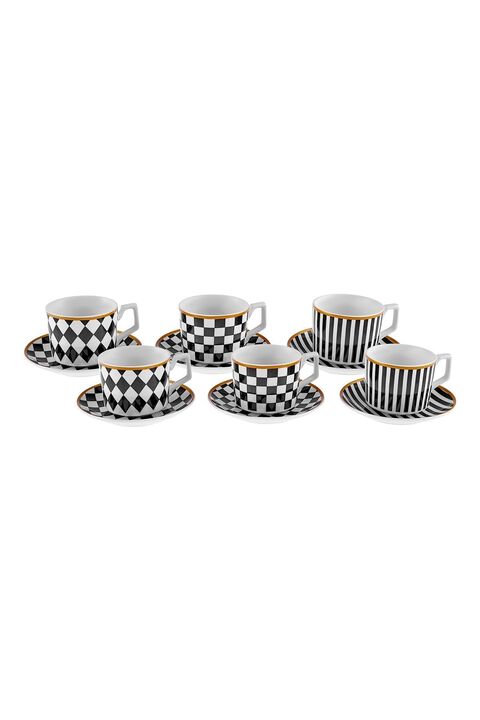 Karaca Chekers 6 Kişilik Çay Fincan Takımı 220 Ml