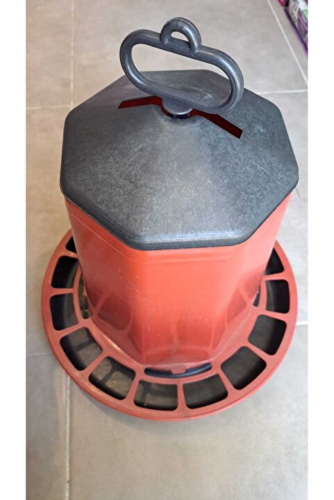devavit Kalın Plastik Tavuk Yemlik, Civciv ve Tavuk Yemliği 15 kg ( 15 litre hacimli)