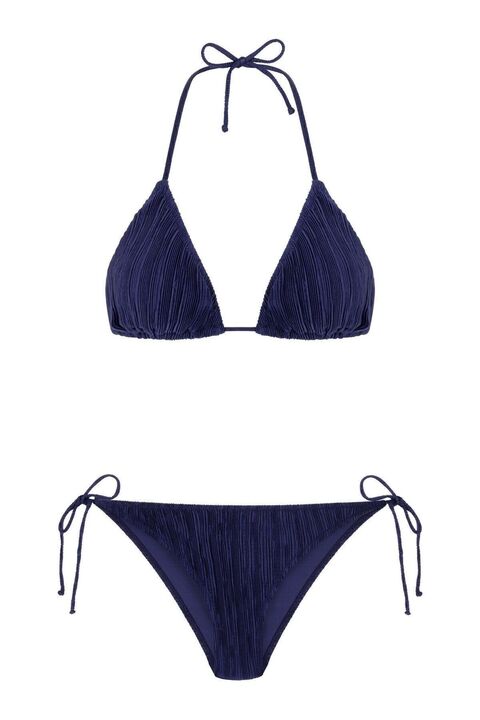Aquella Piliseli Lacivert Üçgen Bikini Takım