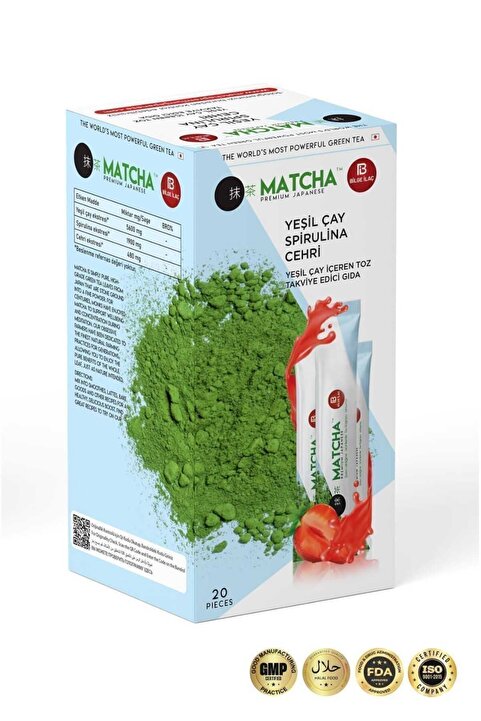 Bilge İlaç Matcha Premium Japanese Macha Çayı Çilek Aromalı