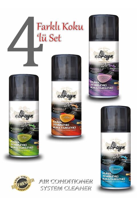 Ebrayn Klima Temizleyici Hava Tazeleyici Koku Bombası 4'lü Set