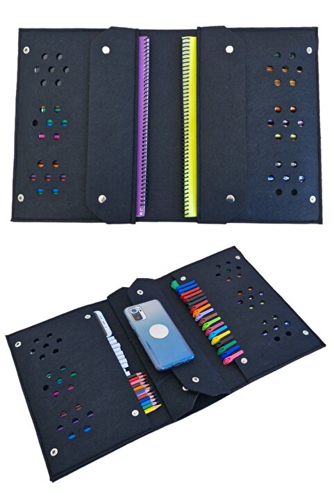 Next Craft Resim Çantası Kalemlikli Tablet Defter Boya Malzemeleri Aktivite Çantası 10 Renk