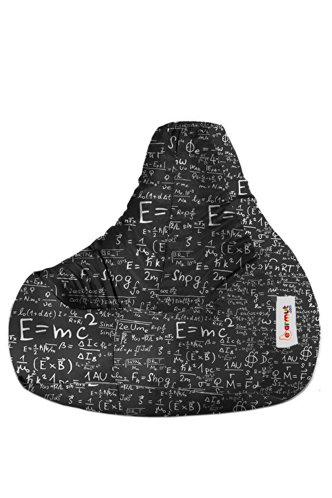 earmut Damla Xl Premium Tasarım Emc2 Siyah Desenli Armut Koltuk