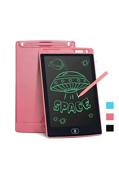 TeknoClass Dijital Kalemli Çizim Yazı Tahtası Not Yazma Eğitim Tableti Writing Tablet 8,5 Inç Pembe