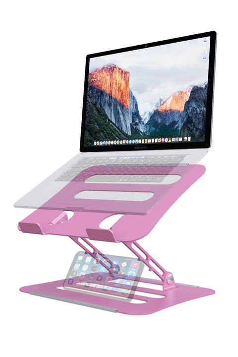 Jön Metal Katlanabilir Telefon Tutuculu Tüm Modellerle Uyumlu Ayarlanabilir Notebook Laptop Tablet Standı Yükseltici