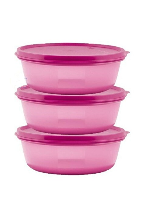 Tupperware Buzdolabı Saklama Kabı 600 Ml 3'lü Set Mor (üç Şekerpare)