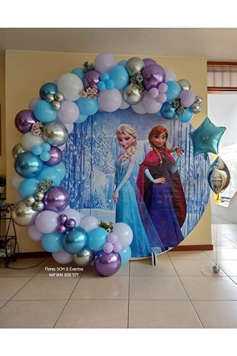 party mix Elsa Balon Zinciri 65'li Elsalı Doğum Günü | Doğum Günü Süsleri | Elsa Balon |