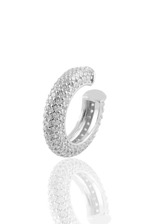 Söğütlü Silver Gümüş 5 Sıralı Zirkon Taşlı Kıkırdak Küpe Sgtl11017rodaj
