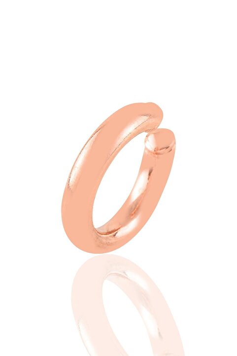 Söğütlü Silver Kadın Gümüş Rose Sade Sıkıştırmalı Kıkırdak Küpe Sgtl10887rose