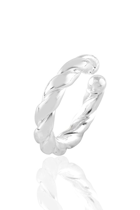 Söğütlü Silver Kadın Gümüş Rodyumlu Sıkıştırmalı Burgu Kıkırdak Küpe Sgtl10885rodaj