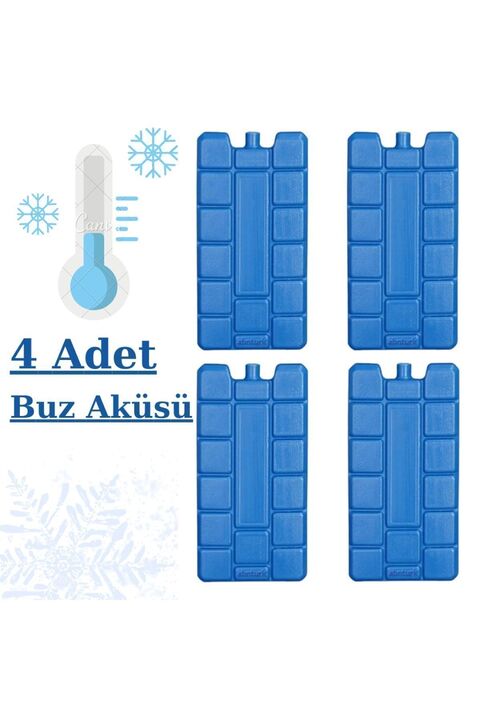 Genel Markalar Icebox 4'lü Buz Aküsü Seti Buz Kasedi Serin Tutan Buz Kalıbı-4 Adet
