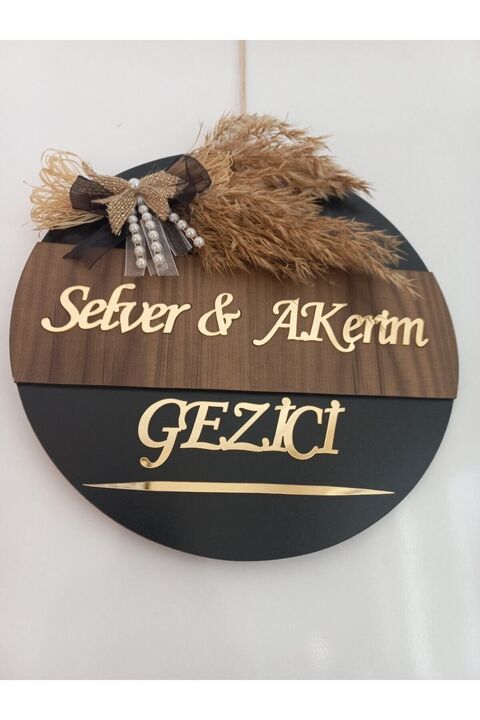 HeiN Kişiye Özel Hoşgeldiniz Yazılı Aynalı Pleksi Dekoratif Dış Kapı Süsü (BABALAR GÜNÜ HEDİYESİ)