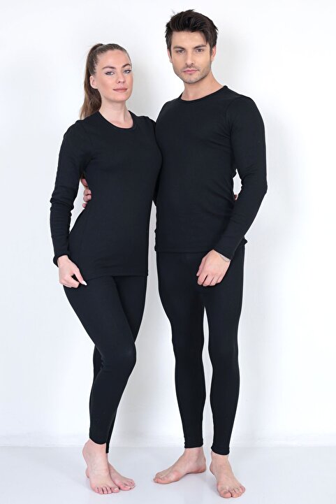 Isıl Termal Unisex Pamuk Termal Takım | Içi Polarlı Alt Üst Içlik Takımı