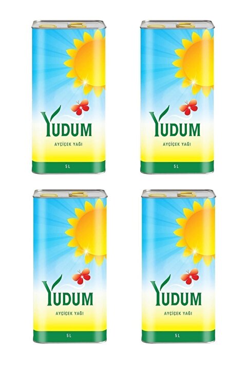 Yudum 4 Adet Ayçiçek Yağı 5 lt