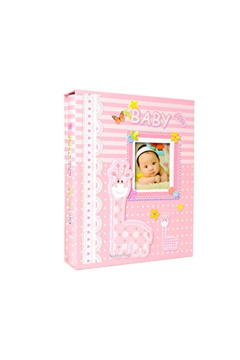 Dijital Dünyası Kutulu 200'lük 10x15cm. Pembe Bebek Fotoğraf Albümü