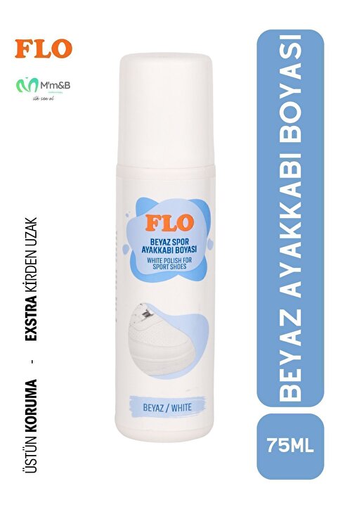 Flo Beyaz Ayakkabı Boyası 75 ml / Beyaz Spor Ayakkabı Boyası/ Beyaz Deri Ayakkabı Taban Boya