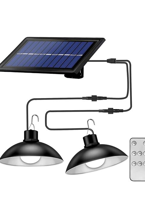 HANGAST Solar 2 Ledli Ip65 Su Geçirmez Sarkıt Bahçe Aydınlatma Güneş Enerjili Kumandalı Led Işık