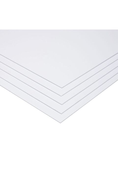 Genel Markalar 5 mm 70x100 cm Fotoblok (Straforlu Maket Kartonu) Beyaz 5 Adet