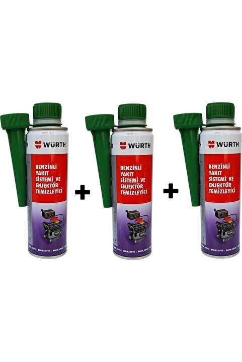 Würth Benzinli Enjektör Temizleyici 300 Ml Yeni Tarihli 3 Adet