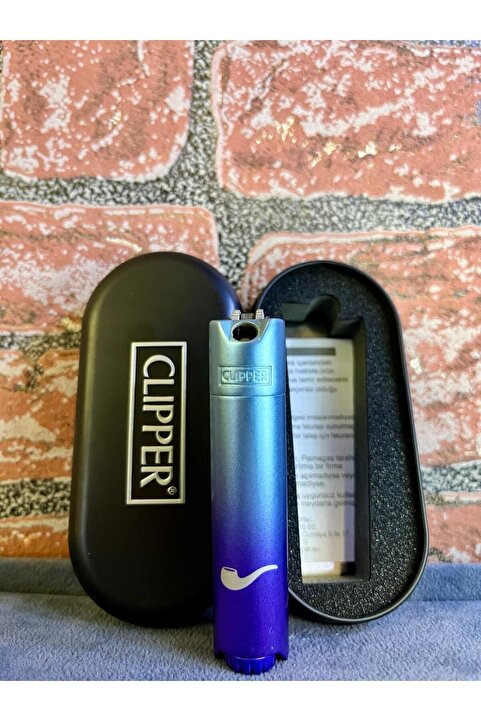 Clipper Orijinal Full Metal Taşlı Ve Gazlı Özel Kutulu Pipo Çakmağı
