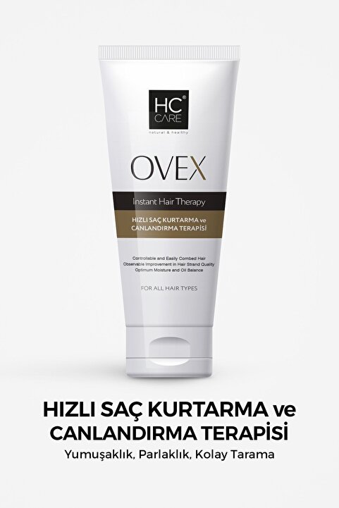 HC Care Ovex Hızlı Saç Kurtarma & Canlandırıcı Maske – Yumuşaklık ve Yoğun Onarım