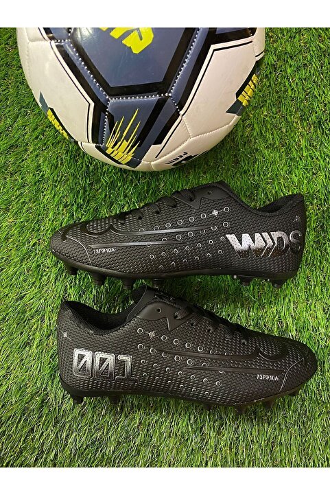 YUSUFSHOES ERKEK ÇOCUK KRAMPON HALI SAHA FUTBOLAYAKKABISI SİYAH