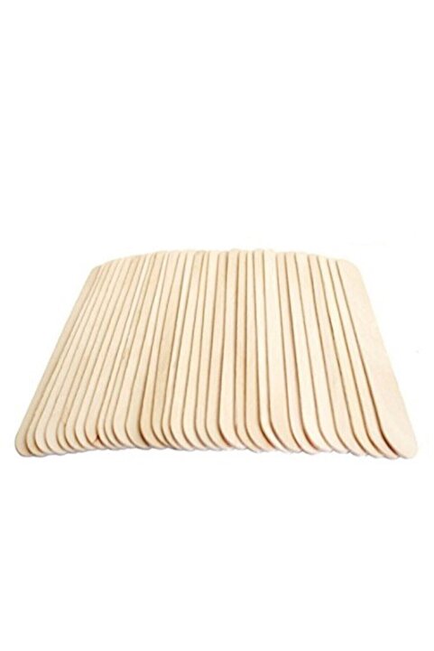 Brons Ahşap Dil Basma Çubuğu Abeslang Naturel 50 Li Paket 150x18 Mm Çx